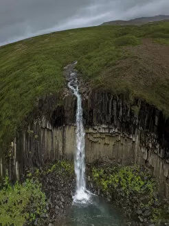 Aerial Collection: Svartifoss Waterfall, Iceland