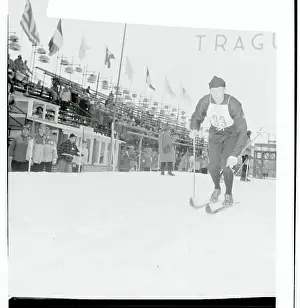 Sverre Stenersen Winning Nordic Combined Ski Event