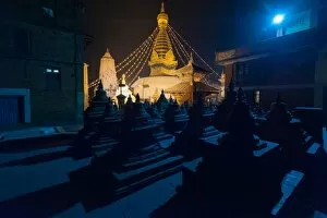 Images Dated 2nd January 2014: Swayambhunath night