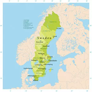 Images Dated 16th May 2018: Sweden Vector Map