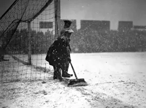 Foot Prints: Sweeping Snow