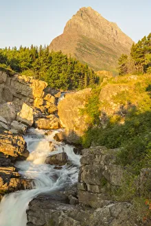 Images Dated 19th July 2017: Swiftcurrent Falls at Grinnell Point, Glacier National Park, Montana, USA