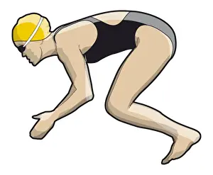 Diver Prints: Swimmer diving into pool