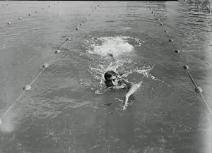 Adolescence Prints: Swimmer in Pool
