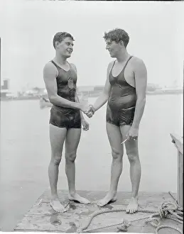 Swimmers Shaking Hands