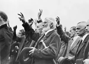 Democracy Prints: Swiss Citizens Raising Hands
