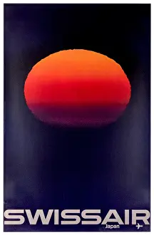Swissair Japan Sun Poster