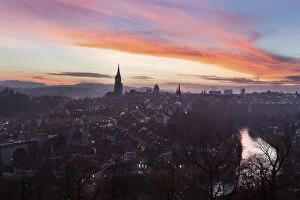 Images Dated 20th November 2014: Switzerland, Bern-Mittelland, Bern, Cityscape at dawn