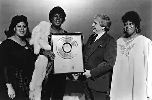 Acr071601001 Unsung Prints: Sylvester Present Merv Griffin With Gold Record