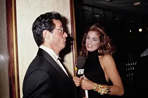 Sylvester Stallone And Cindy Crawford During The 5th Annual California Fashion Industry Friends Of Aids Project