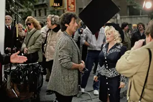 Huty32221 Prints: Sylvester Stallone And Dolly Parton Filming Rhinestone