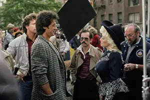 Huty32221 Prints: Sylvester Stallone And Dolly Parton Filming Rhinestone