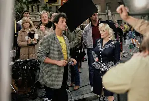 Huty32221 Prints: Sylvester Stallone And Dolly Parton Filming Rhinestone