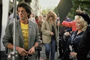 Huty32221 Prints: Sylvester Stallone And Dolly Parton Filming Rhinestone