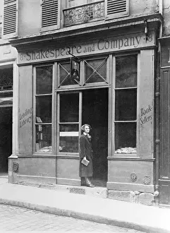 Owner Prints: Sylvia Beach At Entrance Of Bookstore