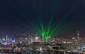 Images Dated 9th September 2013: Symphony of Light in Hong Kong from Kowloon side