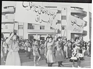 Damascus Prints: Syrians Parading in Damascus