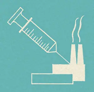 Illustrat Prints: Syringe and Factory