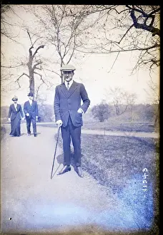 Cane Prints: T. Algara Standing with Cane