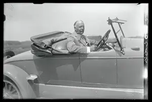 T. Suffern Taylor Sitting in His Lincoln