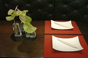 Table at Japanese restaurant