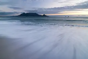 Atlantic Prints: Table Mountain, Lions Head and Devils Peak in the evening light