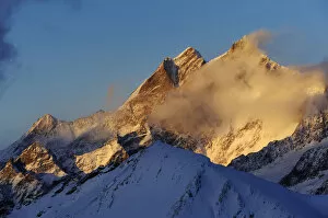 Taeschhorn and Dom mountains, Zermatt, Valais, Switzerland, Europe