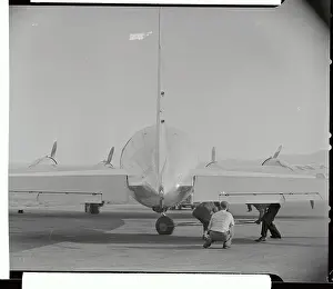 Tail End View of Howard Hughes Stratoliner