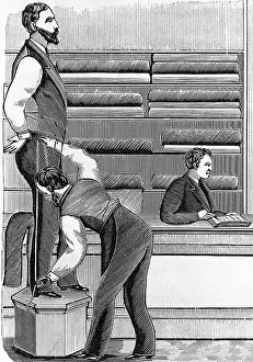 Tailor Measuring Leg Of Customer Ca 1880