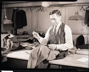 Sewing Prints: Tailor Sewing a Jacket