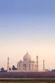 Taj Mahal under hazy sky, Agra, Uttar Pradesh, India