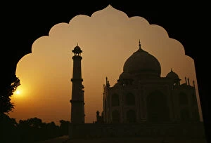 Taj Mahal at sunset in Agra, India