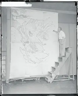 Talented Barry Faulkner Preparing His Mosaic