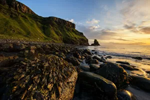 Images Dated 26th August 2015: Talisker Beach in the sunset time, Isle of Skye