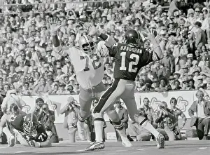 Pittsburgh Steelers Prints: Too Tall Jones Menaces Terry Bradshaw