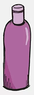 Tall purple bottle with closed top