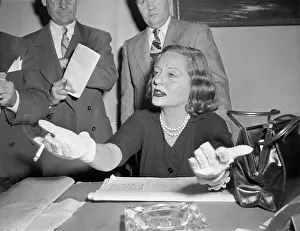Tallulah Bankhead Speaking to Reporters