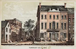 Tammany Hall, 1830 Color Lithograph by George Hayward