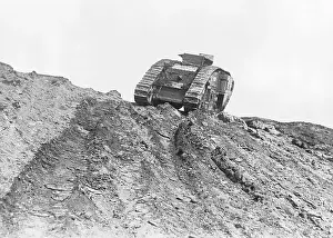 Tank Driving Down Hill