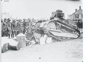 Newport Prints: Tank Driving Over Moonshine Stills