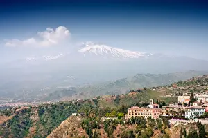Sicily Prints: Taormina & mount etna