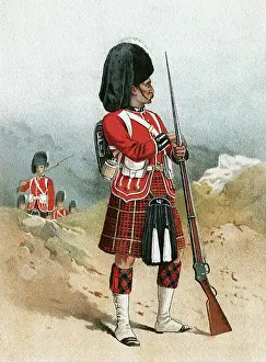 Kilt Prints: Tartan-Clad Scottish Soldier
