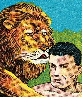 Illustration And Painti Gallery: Tarzan and lion