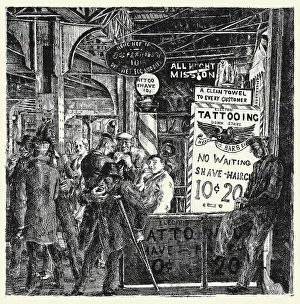 Shop Prints: Tattoo--Shave--Haircut (tenth state)