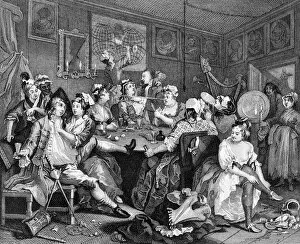 Images Dated 25th August 2016: Tavern Scene, by William Hogarth