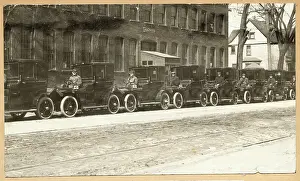 Taxicabs Waiting for Customers