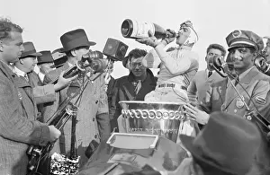Victory Prints: Tazio Nuvolari Drinking Champagne After Winning Race