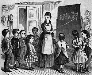 8 9 Years Prints: Teacher at Chalkboard