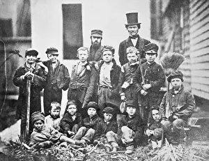 Teacher Prints: Teacher And Waifs Of London Reformatory