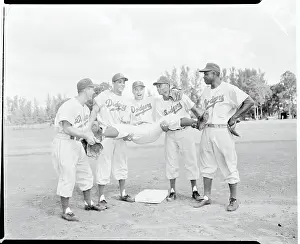 Teammates Carrying Pee Wee Reese